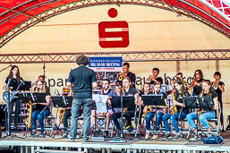 Foto von einem Auftritt der TGG-Bigband in Stadthagen (Juni 2019)
