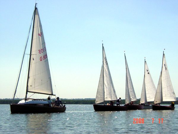 Foto vom Training der Segel-AG auf dem Steinhuder Meer 2006