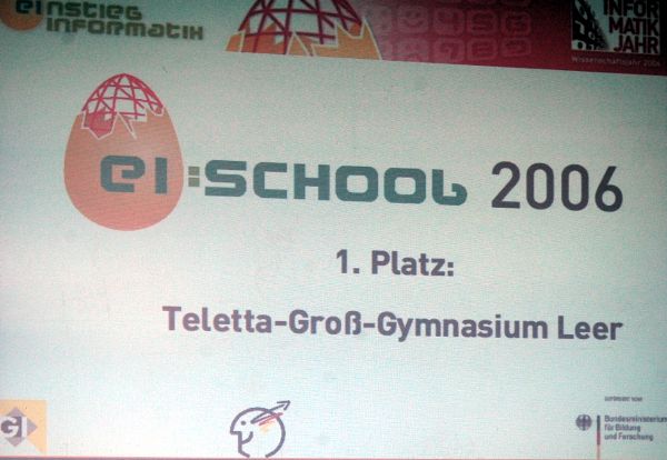 Bei der Preisverleihung EI:School 2006