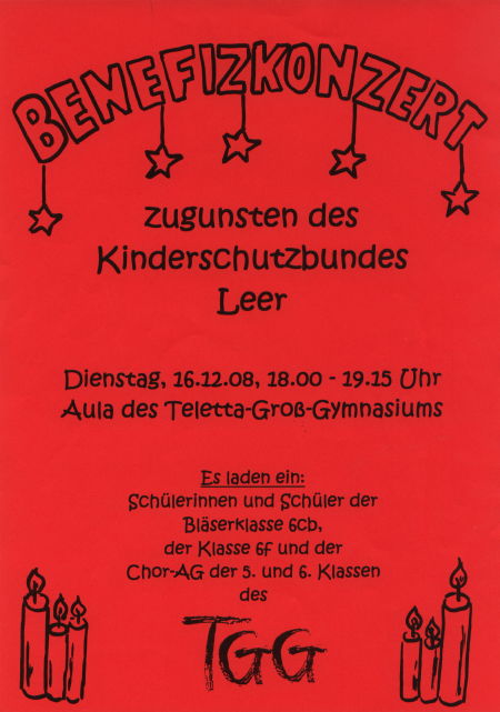Plakat zum Benefizkonzert 2008