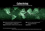Plakat zur Diskussionsveranstaltung zum Cyberkrieg