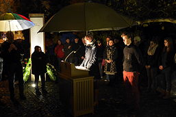 Foto von der Gedenkveranstaltung zur Reichspogromnacht am 9. November 2017