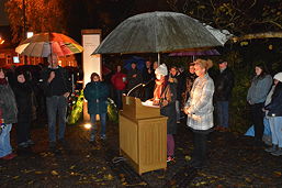 Foto von der Gedenkveranstaltung zur Reichspogromnacht am 9. November 2017