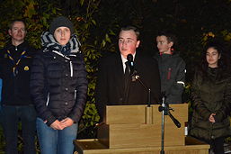Foto von der Gedenkveranstaltung zur Reichspogromnacht am 9. November 2018