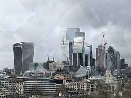 Das Foto zeigt die Londoner Skyline (März 2023).
