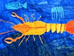 Foto einer der Arbeiten der 7d und 7e 2008/09 des TGG zum Thema 'Giftiges Getier in fiesen Farben'
