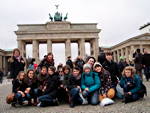 Die polnischen Gäste vor dem Brandenburger Tor