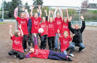 Foto der erfolgreichen Mädchenmannschaft des TGG (WK IV)