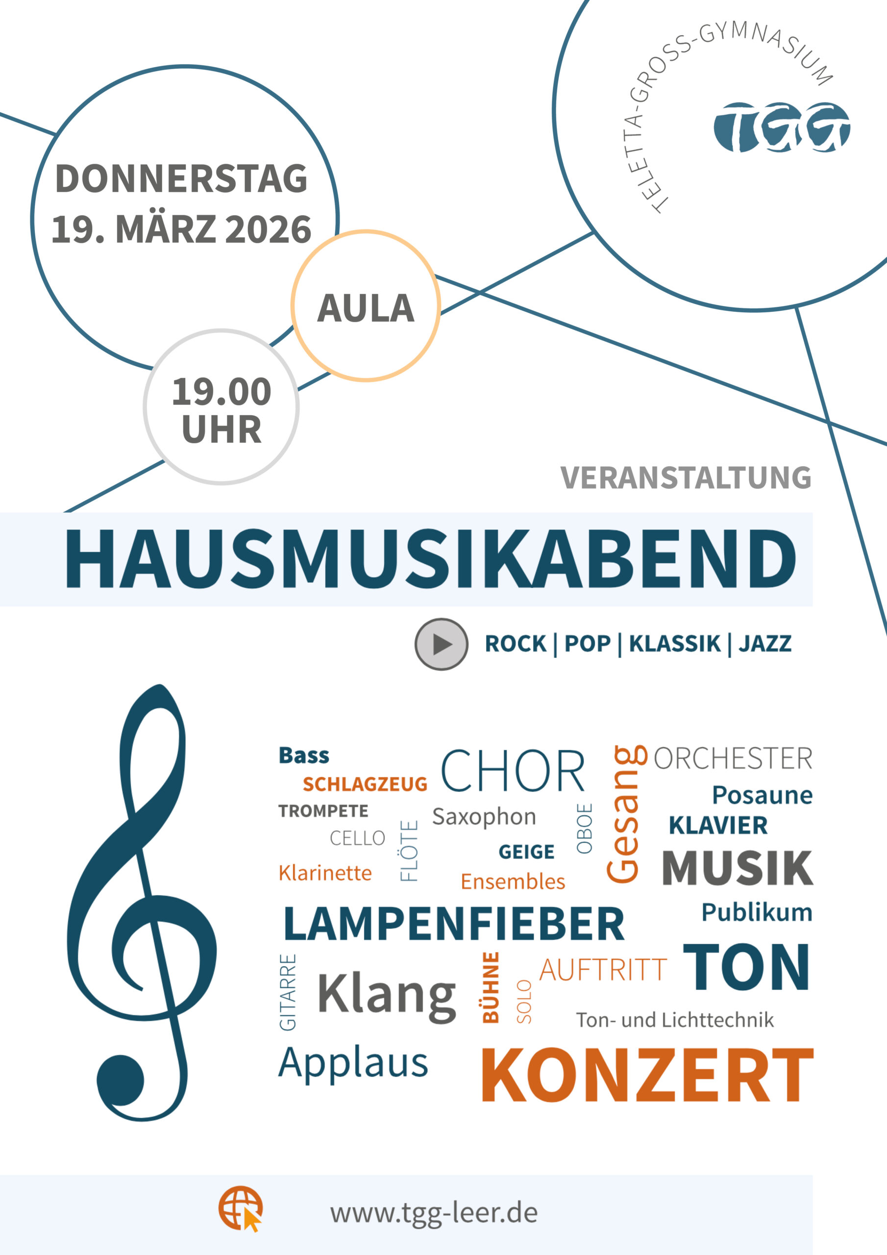 Musikalische Beiträge für TGG-Hausmusikabend gesucht